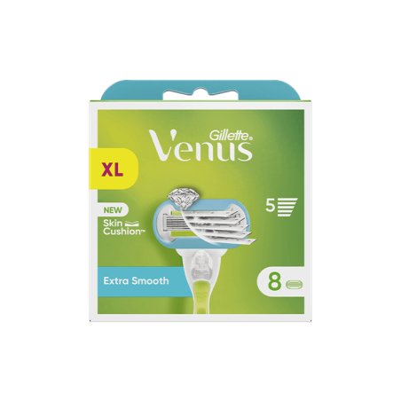 Gillette Venus Extra Smooth Razor Blades for Women 8 Refills Lubrastrip with Avocado Oils SkinCushion