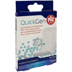 Pic QuickGen Scar Healing Powder Plaster 5x7.5cm - Pack of 5