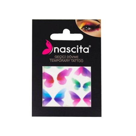 Nascita Temporary Tattoo For Face And Body 02 Watercolor Butterflies