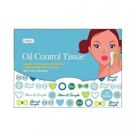 Cettua Oil Absorbing Sheets 50 Pieces For Excess Oil Control