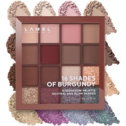 Lamel Eyeshadow Palette 16 Burgundy Shades No. 164 - Cruelty-Free