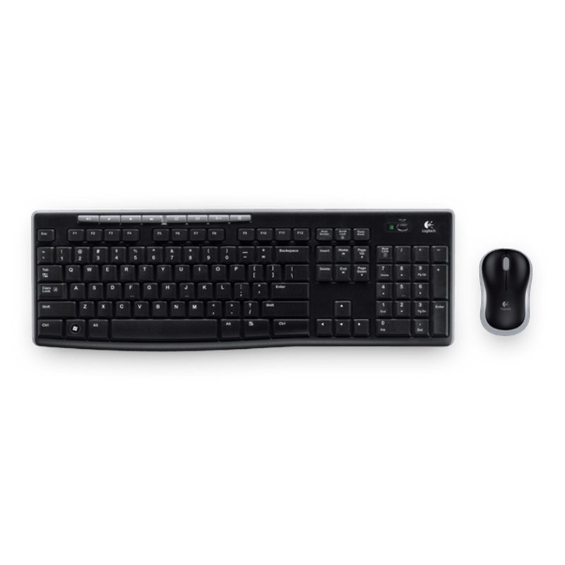 Logitech Wireless Combo MK270 clavier Souris incluse Universel RF sans fil Grec Noir