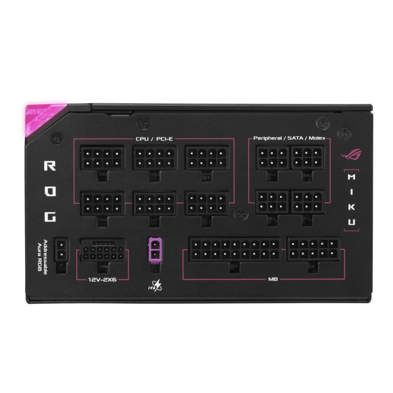 ASUS ROG -THOR-1200P3-MIKU unité d'alimentation d'énergie 1200 W 20 4 pin ATX ATX Multicolore