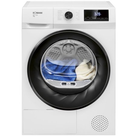 Bomann WPT 7154 tumble dryer Freestanding Front-load 8 kg Black, White