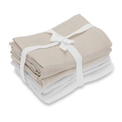 Vanilla Copenhagen - Muslins 4 Pack - Oyster Grey - 70 x 70 cm