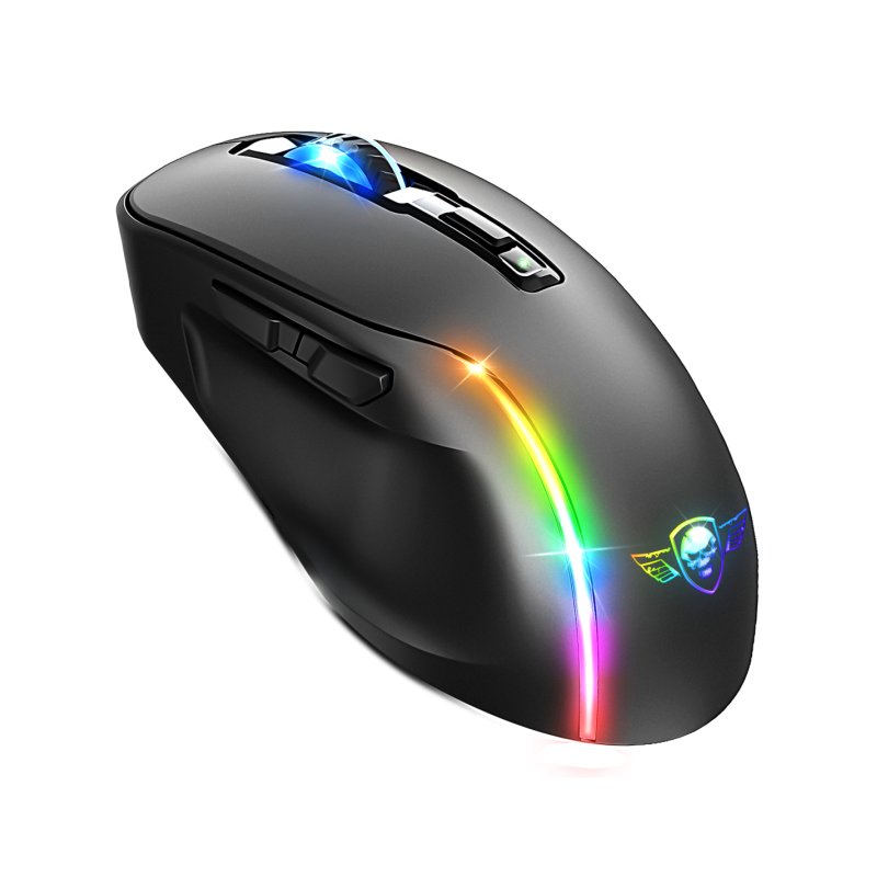 Spirit of Gamer S-EM50BK mouse Gaming Right-hand RF Wireless Bluetooth USB Type-C Optical 8000 DPI