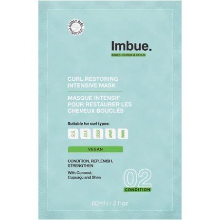 Imbue Curl Mask Sachet Vegan and Curly Girl Compliant 60ml