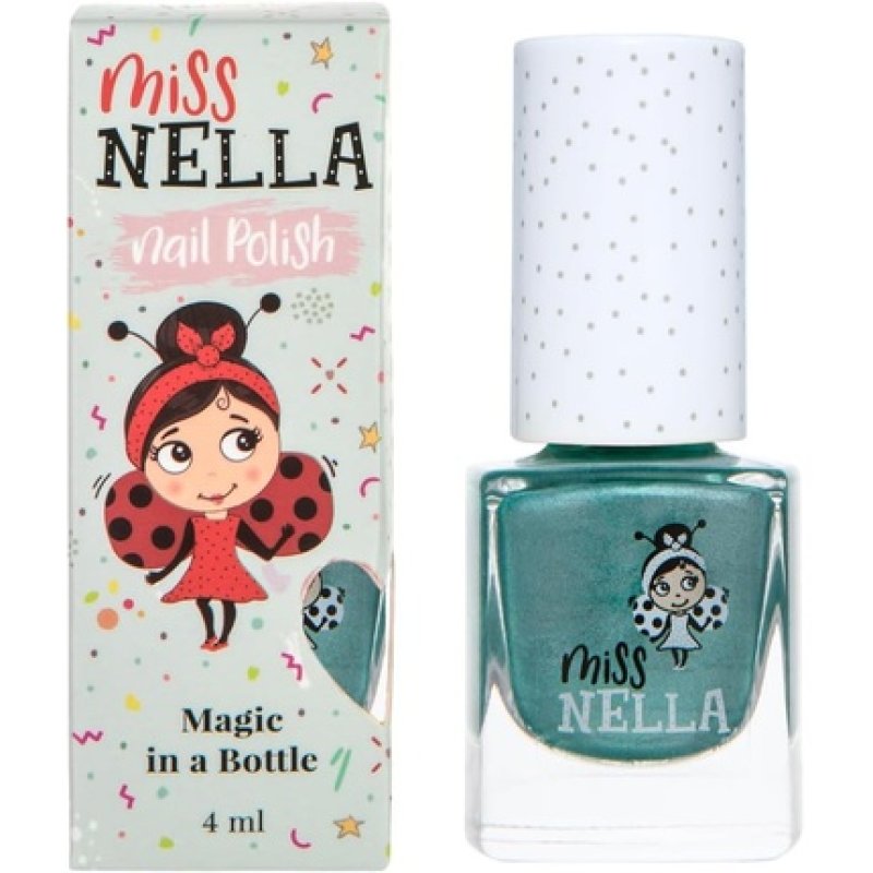 Miss Nella Dinorific Safe Special Chrome Green Nail Polish for Kids Nontoxic