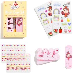 Miss Nella Kids Makeup and Nail Polish Set for Little Girls