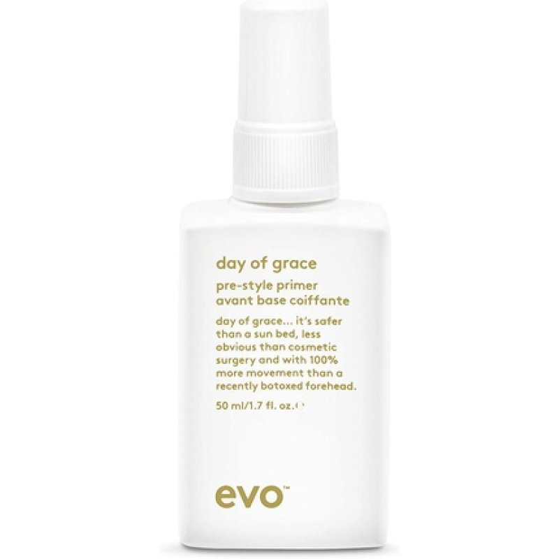 Evo Day of Grace Pre-Style Primer Leave-in Conditioner Heat Protectant Spray 50ml 1.6oz