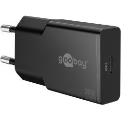 Goobay USB-C™ PD GaN Schnellladegerät Slim (20 W) schwarz
