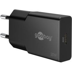 Goobay USB-C™ PD GaN Schnellladegerät Slim (25 W) schwarz