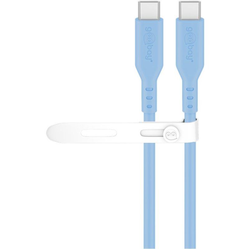 Goobay USB-C™-Silikonkabel, 1,5 m, blau