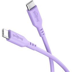 Goobay USB-C™-Silikonkabel, 1,5 m, lila