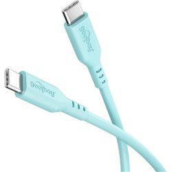 Goobay USB-C™-Silikonkabel, 1,5 m, türkis