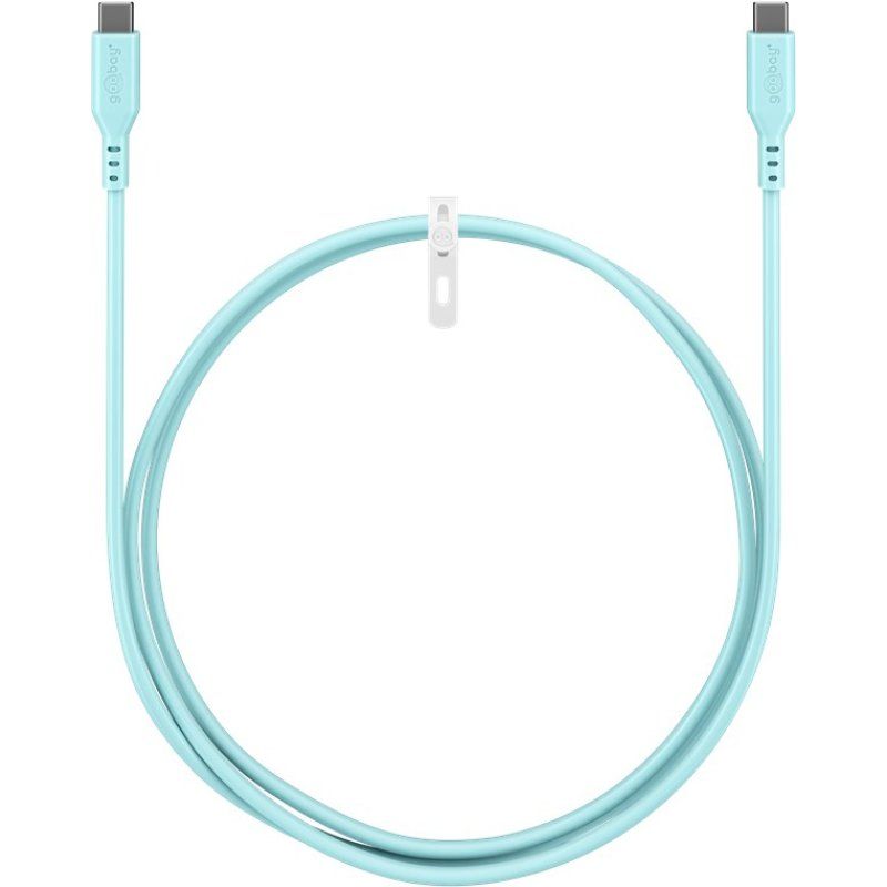 Goobay USB-C™-Silikonkabel, 1,5 m, türkis