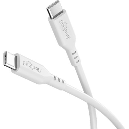 Goobay USB-C™-Silikonkabel, 1,5 m, weiß