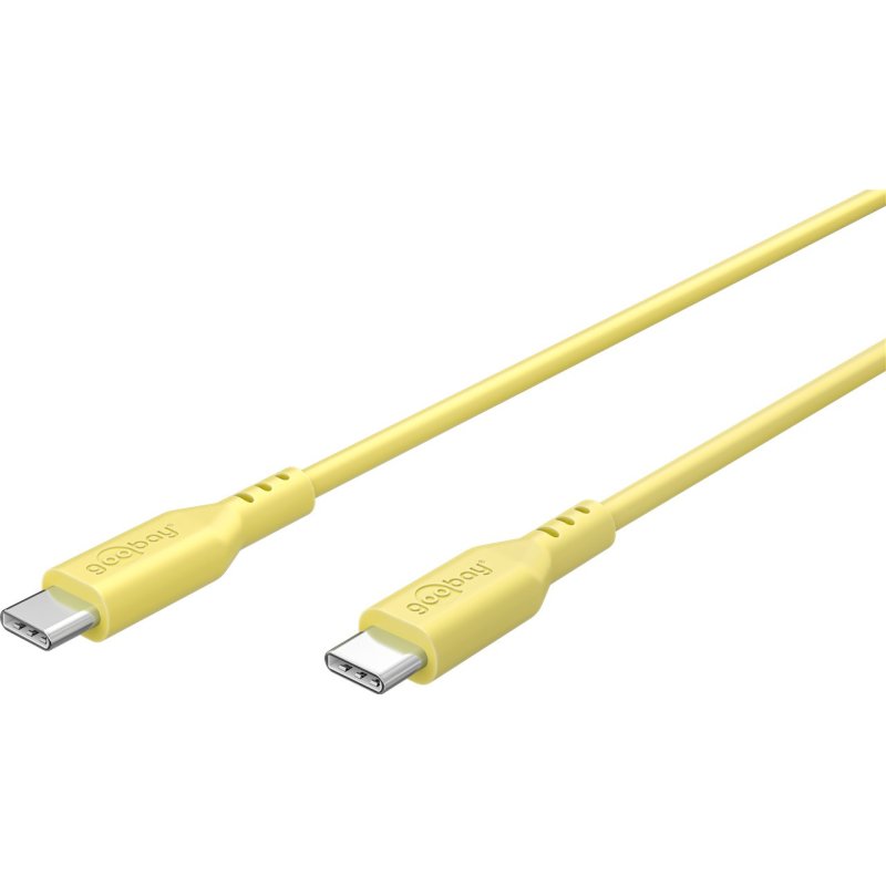 Goobay USB-C™-Silikonkabel, 1,5 m, gelb