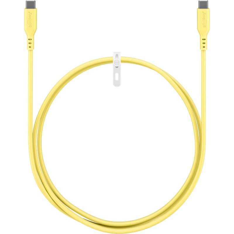 Goobay USB-C™-Silikonkabel, 1,5 m, gelb