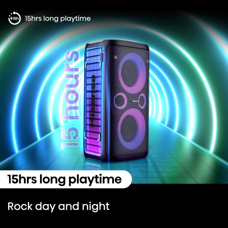 Hisense Party Storm Orateur du parti Noir 300 W