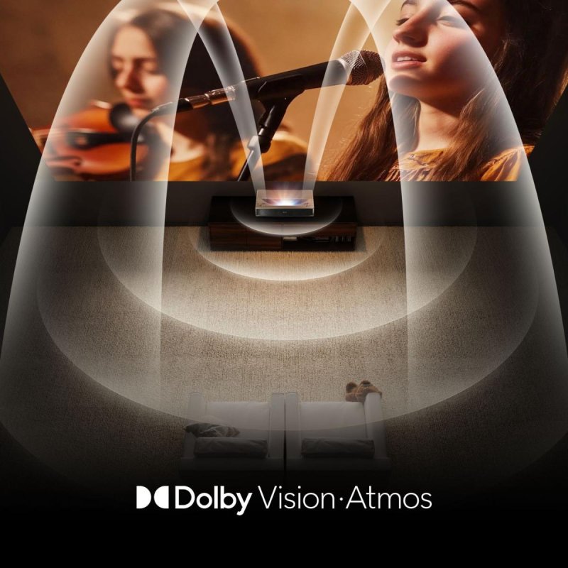 Hisense PT1 Projecteur à focale ultra courte 2500 ANSI lumens DLP UHD 4K (3840x2160) Compatibilité 3D Noir