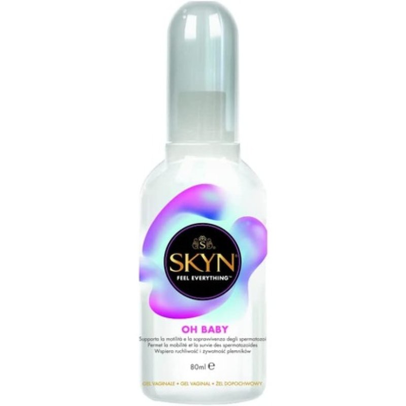 SKYN Oh Baby Water-Based Lubricant and Massage Oil 80ml - Stimulating for Couples and Supports Sperm Mobility for