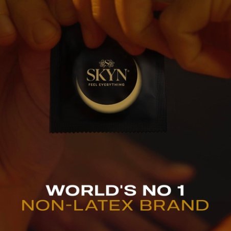 SKYN Original Condoms 24 Pack Skynfeel Latex-Free Condoms for Men Real Feel Super Delicate 53mm Width