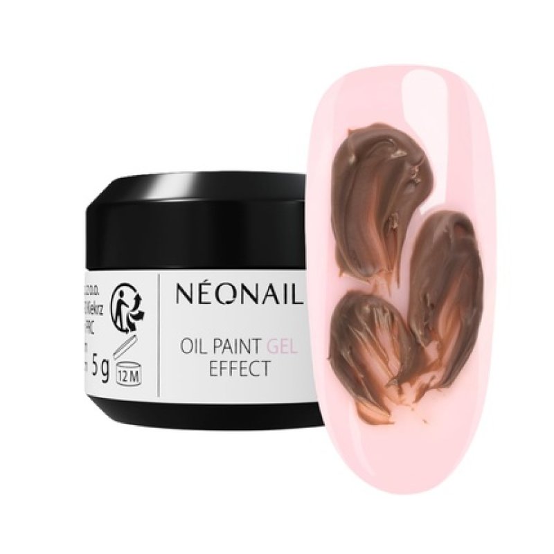 Nonail Oil Paint Gel Effect Brown Timeless Texture 3D Sculpture