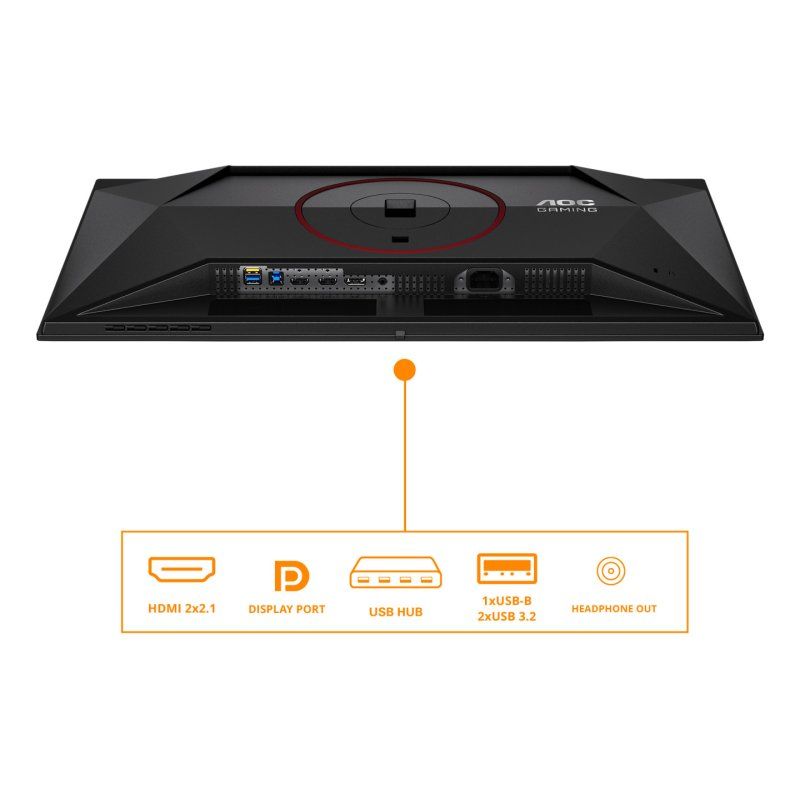 AOC G4 Q27G4SDR écran plat de PC 67,3 cm (26.5") 2560 x 1440 pixels Quad HD QD-OLED Noir, Rouge