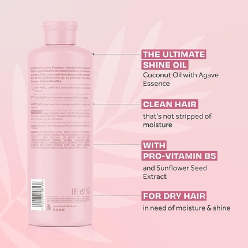 Lee Stafford Coco Loco Shine Hair Shampoo Cleanser for Smooth Silky Hair