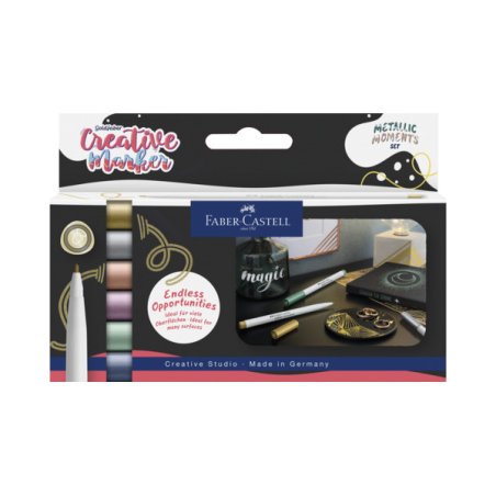 Faber-Castell - Creative Marker Gofa 1.5 - Metallic Moments - 6 pcs (161107)