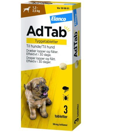 AdTab - Chew tablets for dogs 1.3-2.5 kg 56 mg