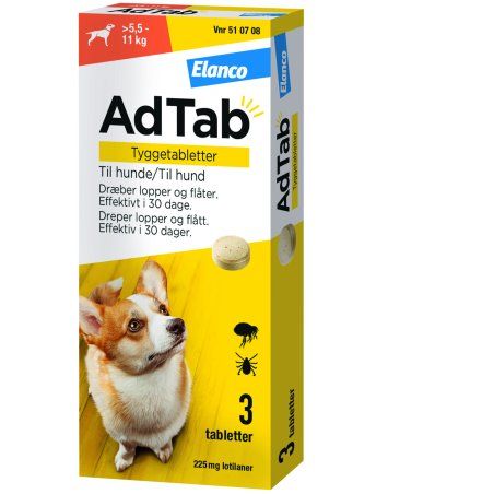 AdTab - Chewable tablets for dogs 5.5-11 kg 225 mg