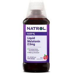 Natrol Liquid Melatonin 2.5mg Berry-Flavored Dietary Supplement for Restful Sleep