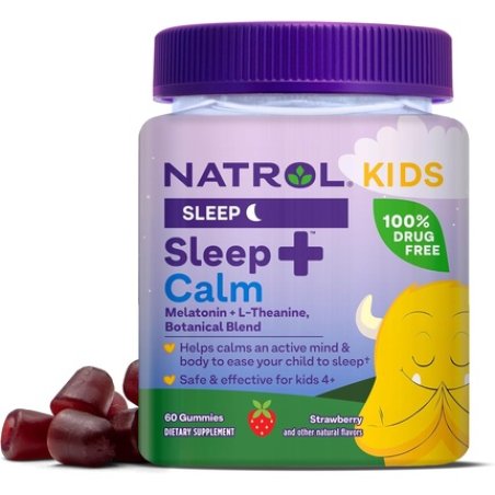 Natrol Kids Sleep Calm Melatonin and L-Theanine Supplement for Restful Sleep