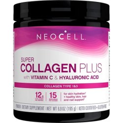 NeoCell Super Collagen Plus with Vitamin C and Hyaluronic Acid Dietary Supplement 6.9 Ounces