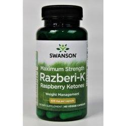 Swanson Maximum Strength Razberi-K 500mg 60 Veggie Capsules