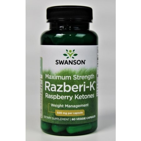 Swanson Maximum Strength Razberi-K 500mg 60 Veggie Capsules