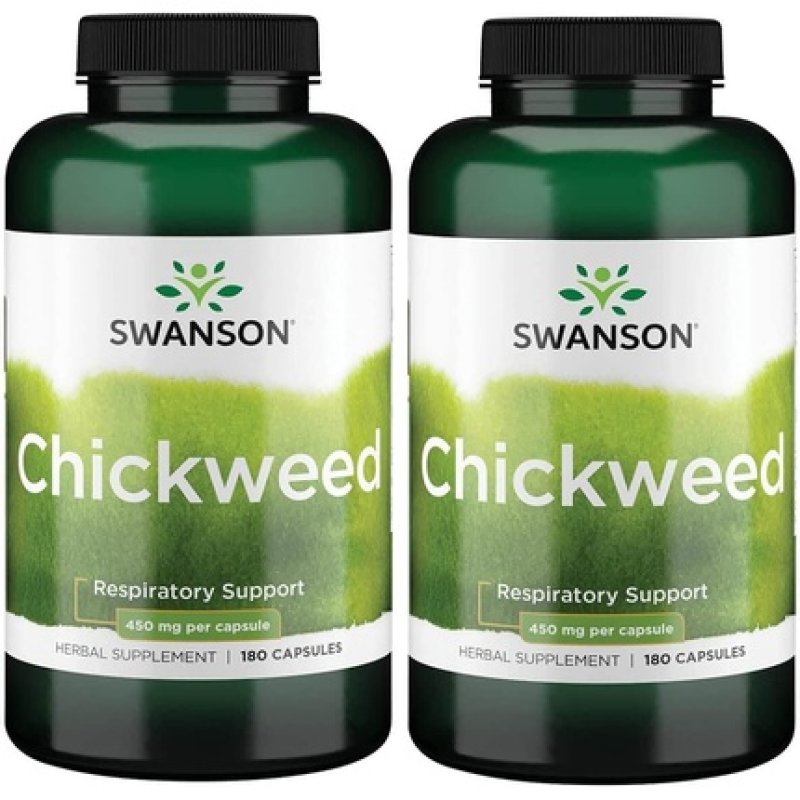 Swanson Chickweed Herb Stellaria Media Herbal Supplement 450mg 180 Capsules