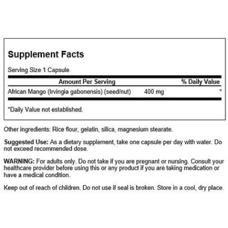 Swanson Full Spectrum African Mango 400mg 60 Capsules