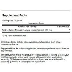 Swanson Wild Lettuce 450mg Herbal Supplement 60 Capsules