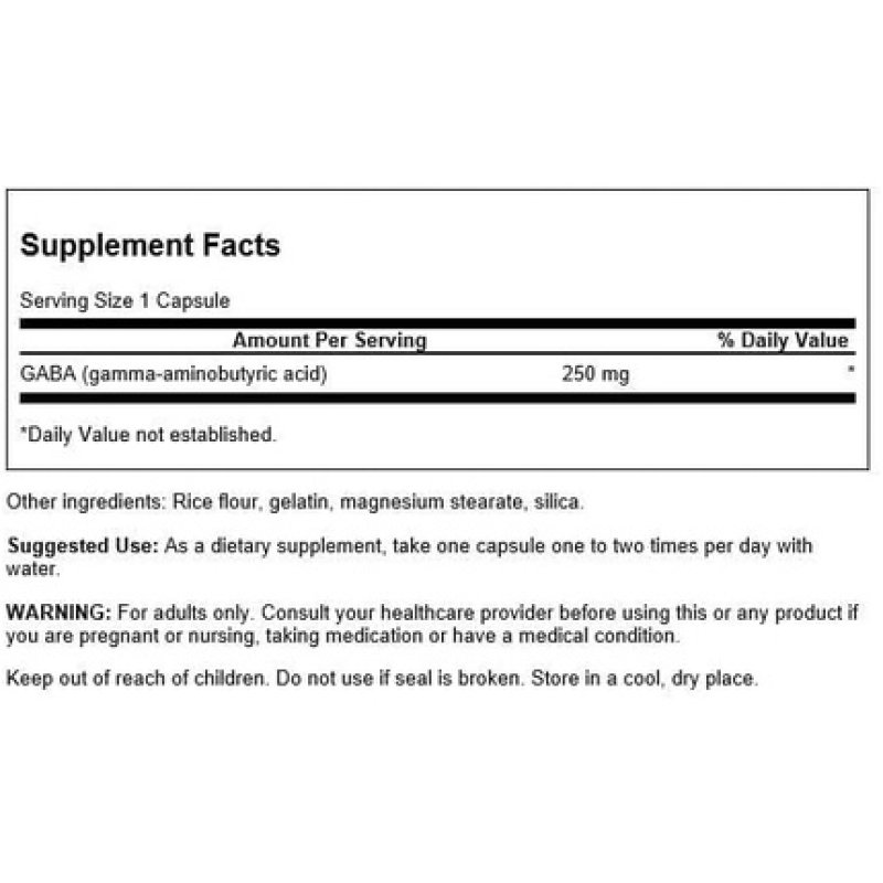 Gaba 250mg - 60 Capsules