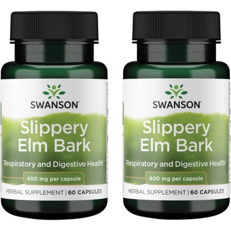Swanson Slippery Elm Bark 400mg 60 Capsules