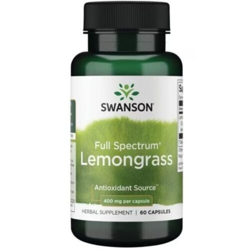 Swanson Full Spectrum Lemongrass 400mg 60 Capsules