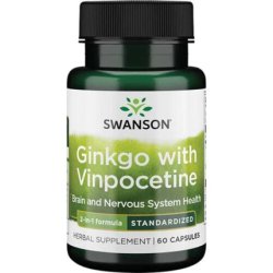 Swanson Ginkgo with Vinpocetine Standardized 60 Capsules