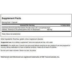 Swanson HiActives Tart Cherry Natural Supplement Supporting Joint Health 60 Capsules 465mg