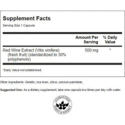Swanson Superior Herbs Red Wine Extract 500mg 90 Capsules