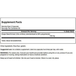 Swanson Standardized Grape Seed Extract 50mg 120 Capsules