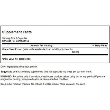 Swanson Standardized Grape Seed Extract 50mg 120 Capsules