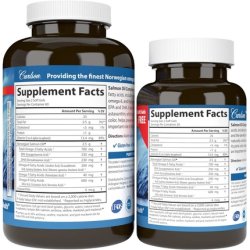 Carlson Salmon Oil Complete 700mg Omega-3s Astaxanthin Norwegian Heart Brain & Joint Health 180 Softgels